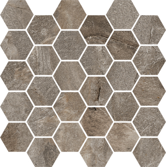 33X33 GROUND YENİ BRONZ MİNİ HEXAGON MOZAİK